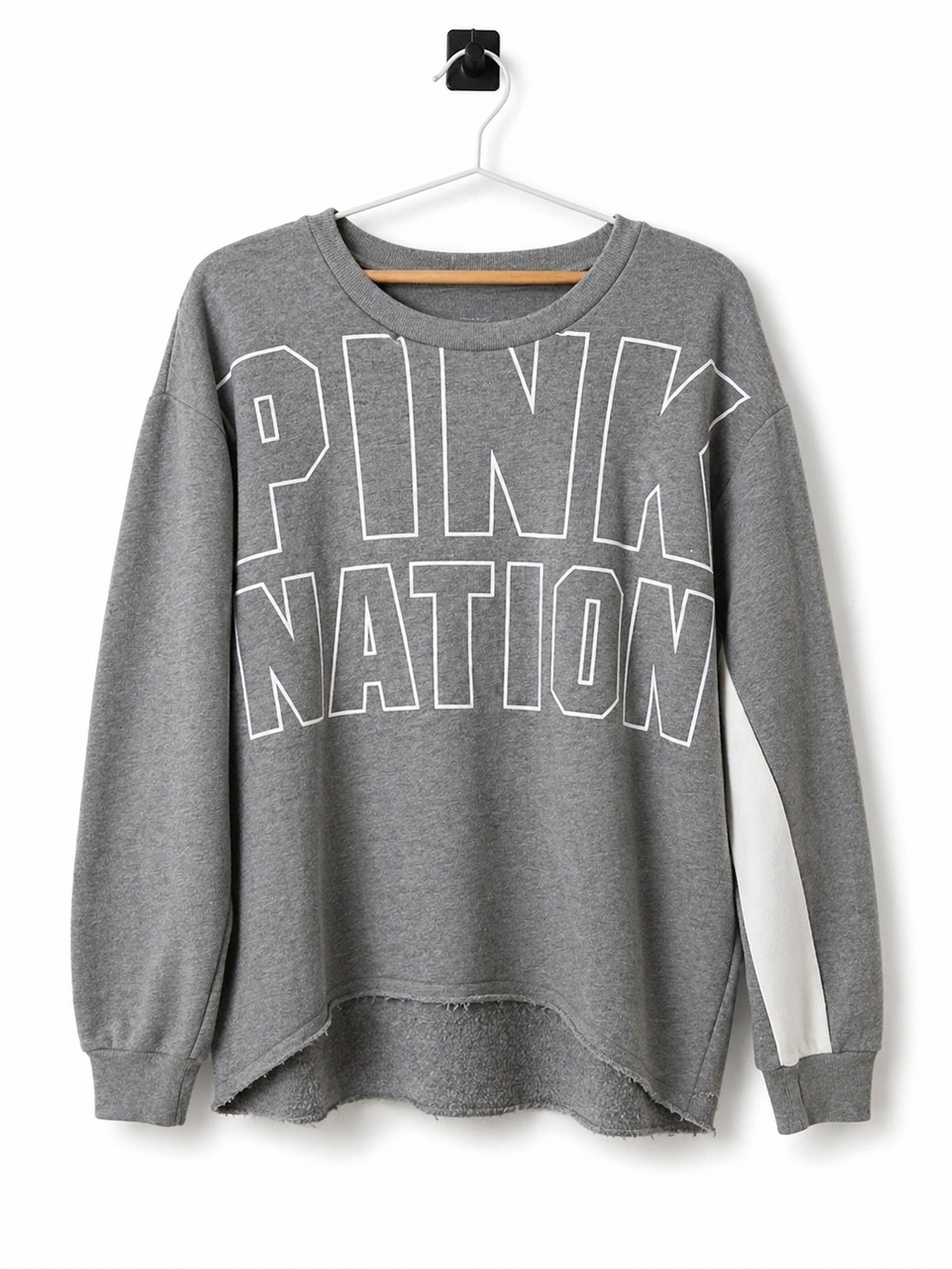 PINK Victoria's Secret Gray Crewneck Oversized Sweatshirt